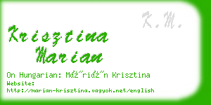 krisztina marian business card